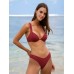 Wine Red Underwire Bikini Top