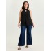 Halter Neck Cut-Out Draped Tank Top