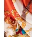 Orange Harmony Silk Square Scarf 110