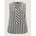 Striped Ribbon Neckline Tank Top
