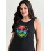 Cotton Island Energy Colorful Motif Tank Top