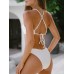 Off White Twist Backless Bikini Top Off White Twist Backless Bikini Top