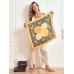 Pure Silk Floral Pattern Square Scarf 68x68cm/26.8