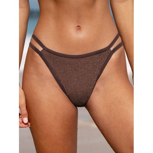 Dark Coffee Cutout Bikini Bottom Dark Coffee Cutout Bikini Bottom