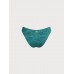 Dark Green Jacquard Bikini Bottom