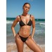 Black Gold-Accented Bikini Top Black Gold-Accented Bikini Top