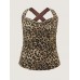 Leopard Print Cowl Neckline Fitted Tank Top Leopard Print Cowl Neckline Fitted Tank Top
