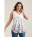 Blooming Flowers Print Stretchy Vest