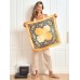 Pure Silk Floral Pattern Square Scarf 68x68cm/26.8