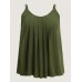 Pleated Flowy Plain Tank Top