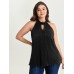Halter Neck Cut-Out Draped Tank Top