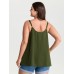 Pleated Flowy Plain Tank Top