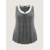 Supersoft Scoop Neckline Color Contrast Tank Top Supersoft Scoop Neckline Color Contrast Tank Top