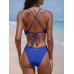 Blue Solid Bikini Bottom Blue Solid Bikini Bottom
