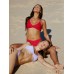 Red Twist Backless Bikini Top