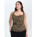Leopard Print Cowl Neckline Fitted Tank Top Leopard Print Cowl Neckline Fitted Tank Top