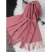 Pure Wool Scarf Shawl w/ Fringed Decoration 200x70cm/79