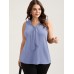 Knotted Neckline Fitted Sleeveless Blouse Knotted Neckline Fitted Sleeveless Blouse
