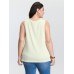 Keyhole Neckline Plain Textured Tank Top