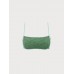 Dark Green Jacquard X Cross Bikini Top