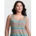Supersoft Colorful Stripes Scoop Neck Tank Top