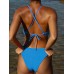 Blue Reversible X Cross Bikini Top Blue Reversible X Cross Bikini Top