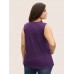 Heather Plicated Detail Square Neck Tank Top