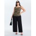Leopard Print Cowl Neckline Fitted Tank Top Leopard Print Cowl Neckline Fitted Tank Top