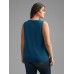 Solid V Neck Laser Cut Tank Top
