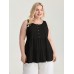 Pure Cotton Textured Tiered Tank Top Pure Cotton Textured Tiered Tank Top
