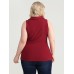 Elastic Button Detail Fitted Tank Top