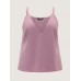 Lace Neckline Satin Tank Top