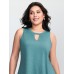 Supersoft Keyhole Neckline Plain Tank Top