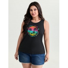 Cotton Island Energy Colorful Motif Tank Top