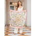 100% Mulberry Silk Printed Square Shawl Scarf 88*88cm