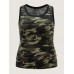 Stretchy Camouflage Print Tank Top Stretchy Camouflage Print Tank Top