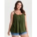 Pleated Flowy Plain Tank Top