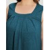 Heather Plicated Detail Square Neck Tank Top
