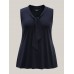 Knotted Neckline Fitted Sleeveless Blouse Knotted Neckline Fitted Sleeveless Blouse