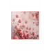 Pure Silk Rose Pattern Square Scarf - Size 53x53cm