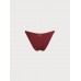 Wine Red Gold-Accented Bikini Bottom Wine Red Gold-Accented Bikini Bottom