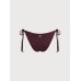 Dark Coffee Textured Tie Bikini Bottom Dark Coffee Textured Tie Bikini Bottom