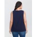 Solid V Neck Laser Cut Tank Top