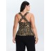 Leopard Print Cowl Neckline Fitted Tank Top Leopard Print Cowl Neckline Fitted Tank Top