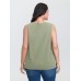 Solid V Neck Laser Cut Tank Top