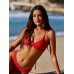 Red Twist Backless Bikini Top