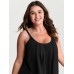 Pleated Flowy Plain Tank Top