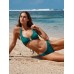 Dark Green Jacquard Bikini Bottom