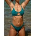 Dark Green Textured Cut Out Bikini Top Dark Green Textured Cut Out Bikini Top