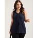 Knotted Neckline Fitted Sleeveless Blouse Knotted Neckline Fitted Sleeveless Blouse